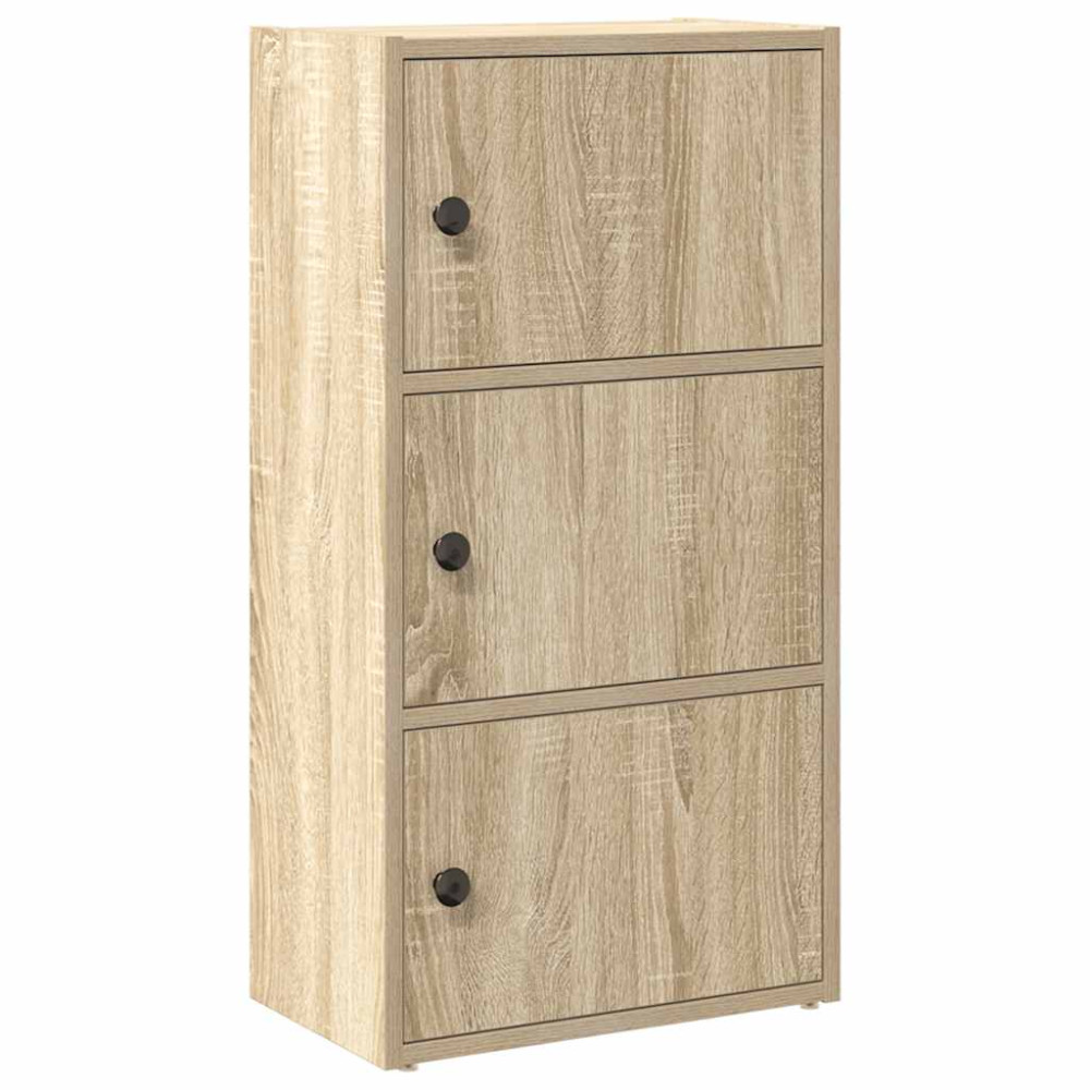Produktbild för Bokhylla sonoma-ek 40x24x77 cm konstruerat trä