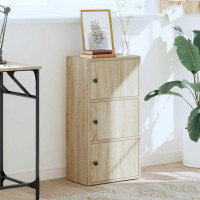 Produktbild för Bokhylla sonoma-ek 40x24x77 cm konstruerat trä