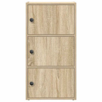 Produktbild för Bokhylla sonoma-ek 40x24x77 cm konstruerat trä