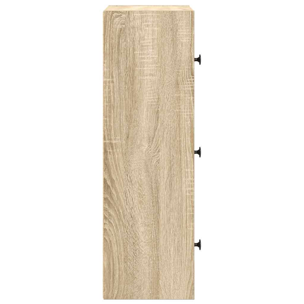 Produktbild för Bokhylla sonoma-ek 40x24x77 cm konstruerat trä