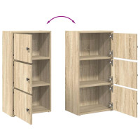 Produktbild för Bokhylla sonoma-ek 40x24x77 cm konstruerat trä