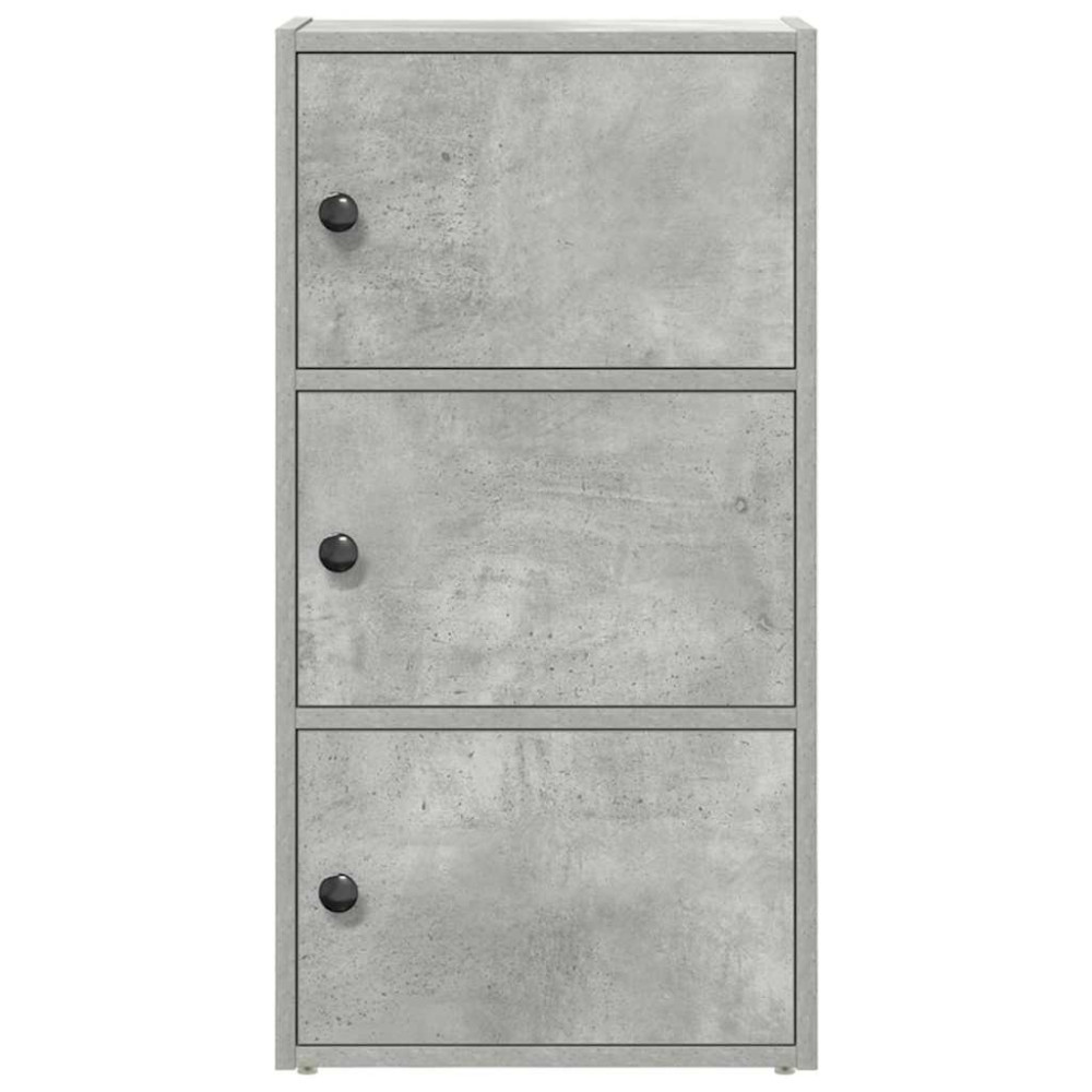 Produktbild för Bokhylla betonggrå 40x24x77 cm konstruerat trä