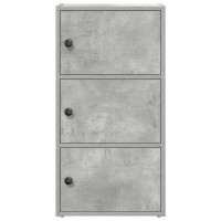 Produktbild för Bokhylla betonggrå 40x24x77 cm konstruerat trä
