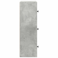 Produktbild för Bokhylla betonggrå 40x24x77 cm konstruerat trä