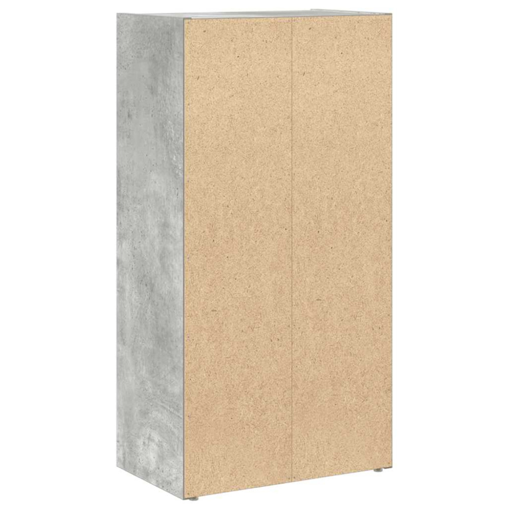 Produktbild för Bokhylla betonggrå 40x24x77 cm konstruerat trä