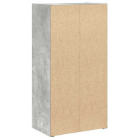 Produktbild för Bokhylla betonggrå 40x24x77 cm konstruerat trä