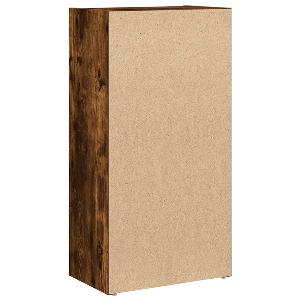 Produktbild för Bokhylla rökfärgad ek 40x24x77 cm konstruerat trä