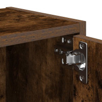 Produktbild för Bokhylla rökfärgad ek 40x24x77 cm konstruerat trä