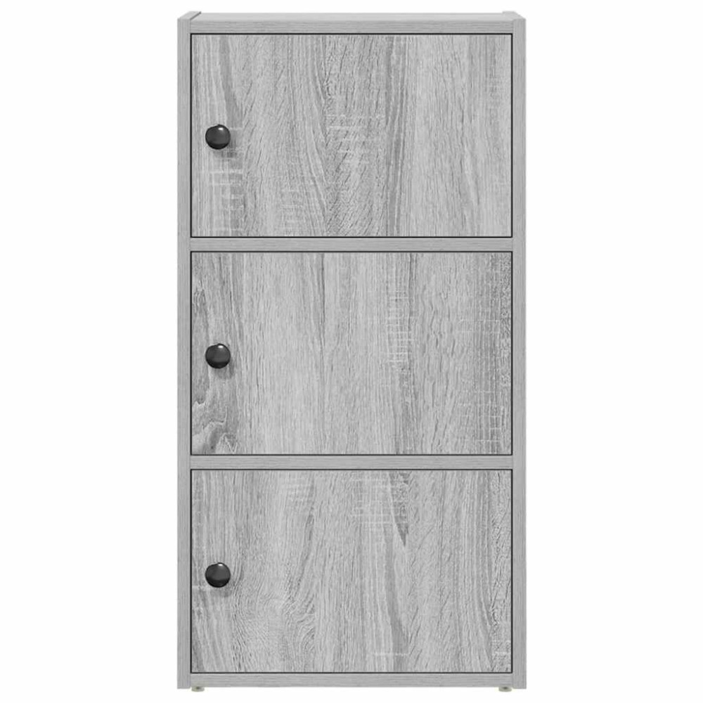 Produktbild för Bokhylla grå sonoma 40x24x77 cm konstruerat trä