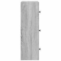 Produktbild för Bokhylla grå sonoma 40x24x77 cm konstruerat trä