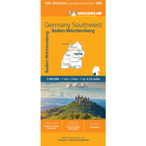 Michelin Editions Des Voyages Germany Southwest - Michelin Regional Map 545