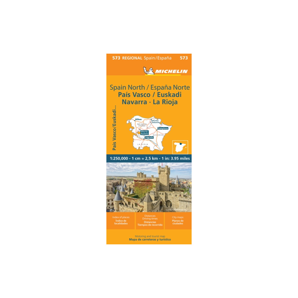 Produktbild för Pais Vasco Navarra Euskadi La Rioja - Michelin Regional Map 573