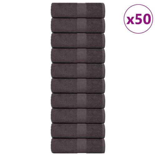 vidaXL Tvätthanddukar FROGN 50 st antracit 30x30 cm 360 gsm