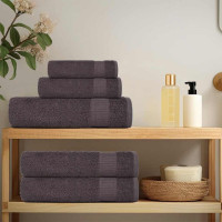 Produktbild för Tvätthanddukar FROGN 50 st antracit 30x30 cm 360 gsm