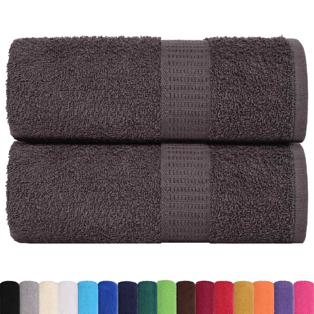 Produktbild för Gästhanddukar FROGN 2 st antracit 30x50 cm 360 gsm