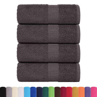 Produktbild för Gästhanddukar FROGN 4 st antracit 30x50 cm 360 gsm