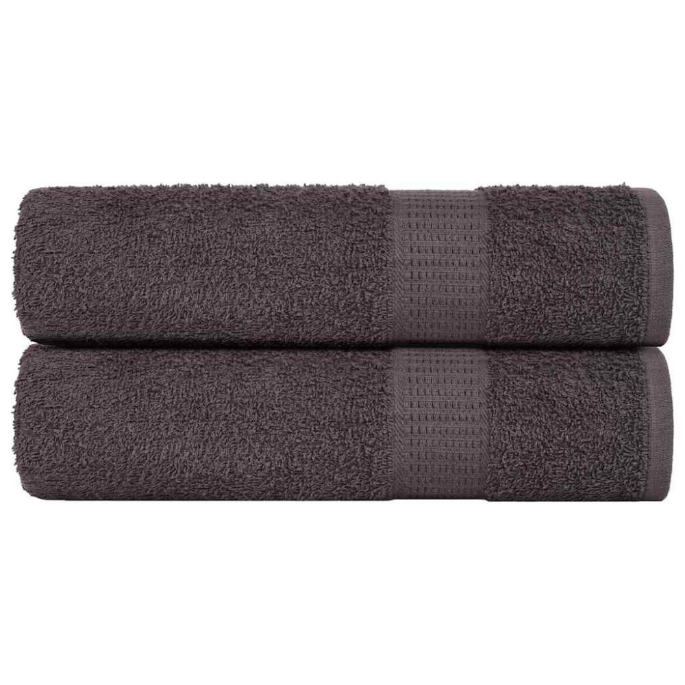 Produktbild för Handdukar FROGN 2 st antracit 50x100 cm 360 gsm