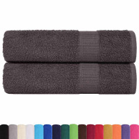 Produktbild för Handdukar FROGN 2 st antracit 50x100 cm 360 gsm