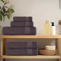 Produktbild för Handdukar FROGN 2 st antracit 50x100 cm 360 gsm