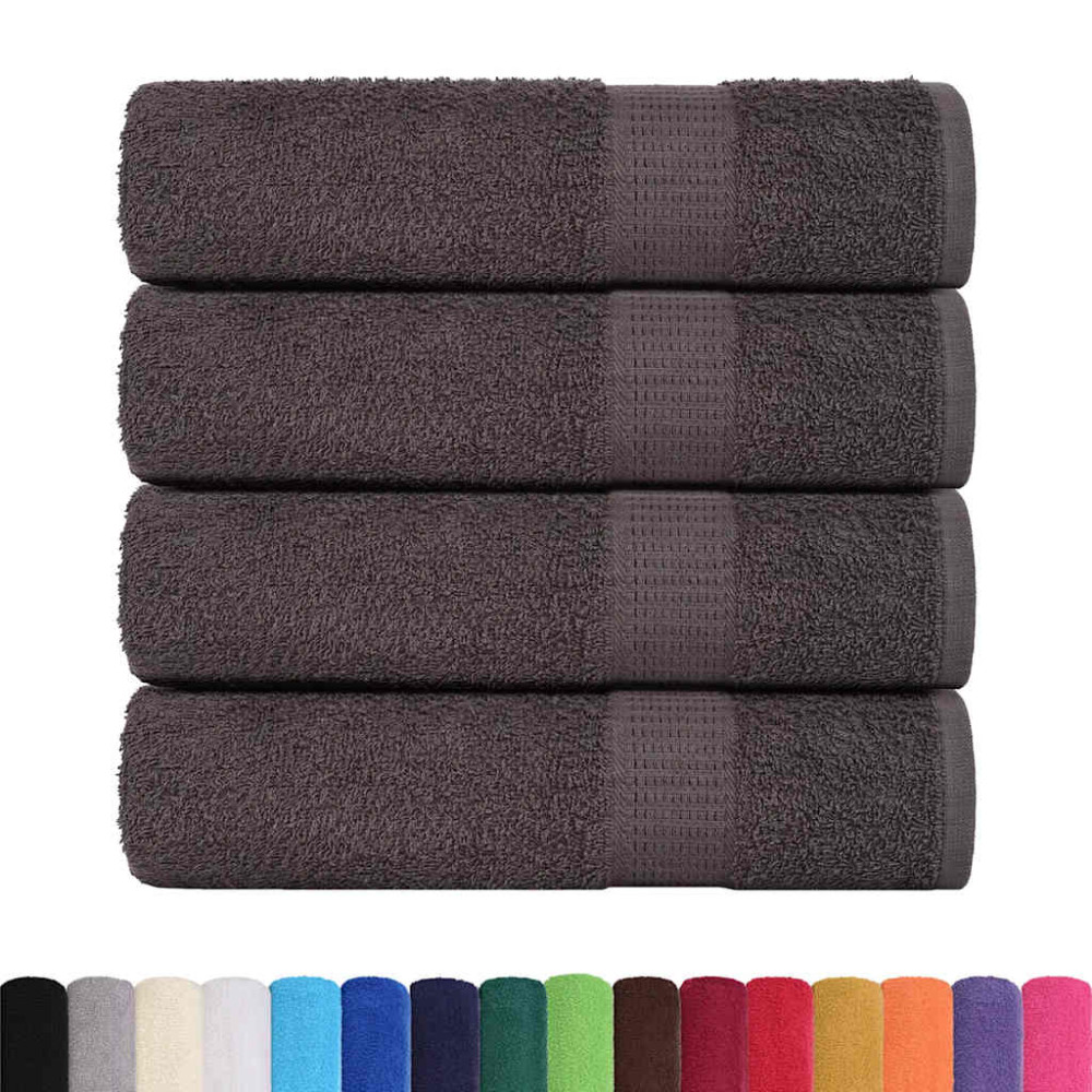 Produktbild för Handdukar FROGN 4 st antracit 50x100 cm 360 gsm