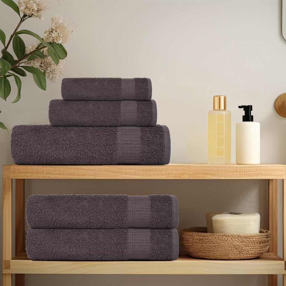 Produktbild för Handdukar FROGN 4 st antracit 50x100 cm 360 gsm