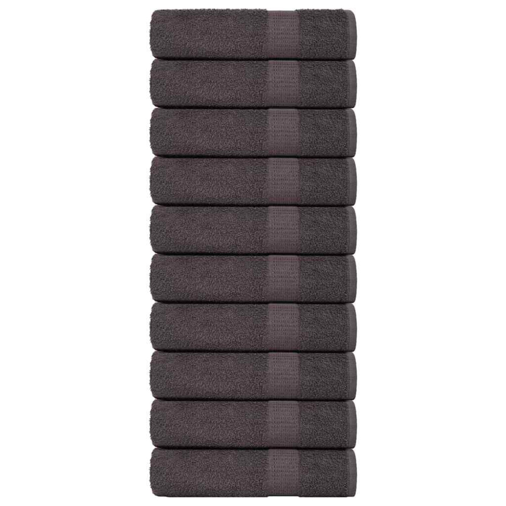 Produktbild för Handdukar FROGN 10 st antracit 50x100 cm 360 gsm
