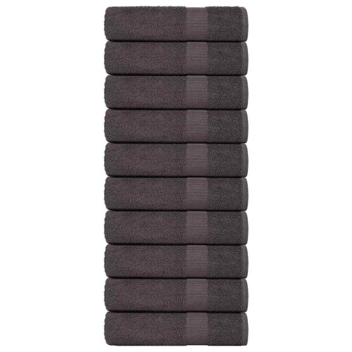 vidaXL Handdukar FROGN 10 st antracit 50x100 cm 360 gsm