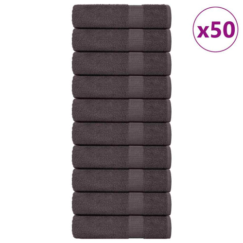 vidaXL Handdukar FROGN 50 st antracit 50x100 cm 360 gsm