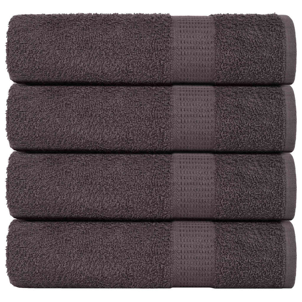 Produktbild för Duschhanddukar FROGN 4 st antracit 70x140 cm 360 gsm