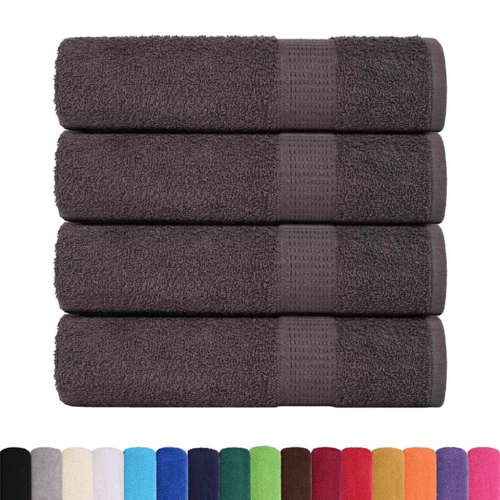 Produktbild för Duschhanddukar FROGN 4 st antracit 70x140 cm 360 gsm