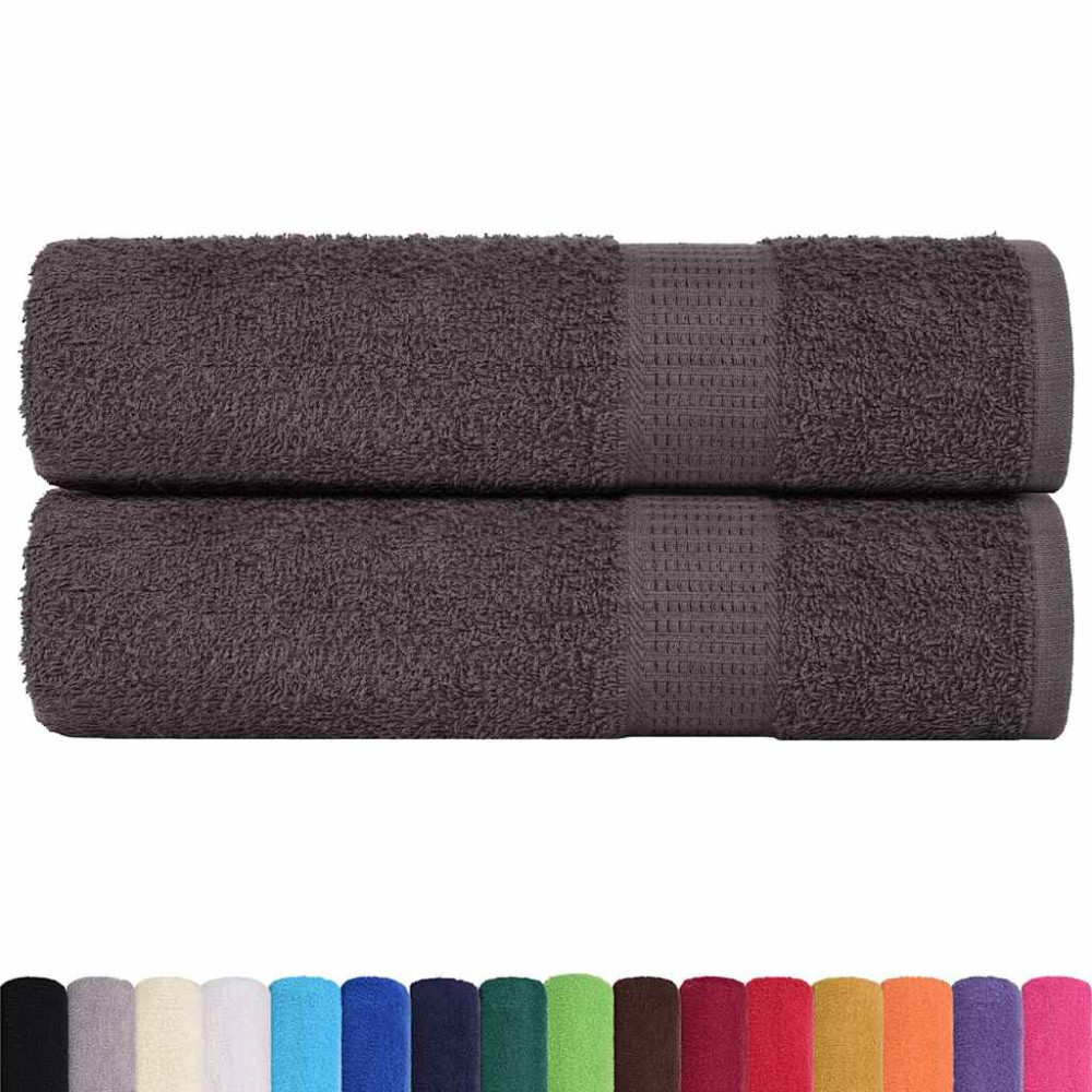 Produktbild för Badlakan FROGN 2 st antracit 100x150 cm 360 gsm