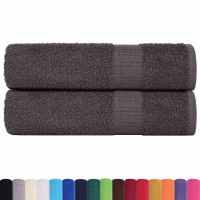 Produktbild för Badlakan FROGN 2 st antracit 100x150 cm 360 gsm
