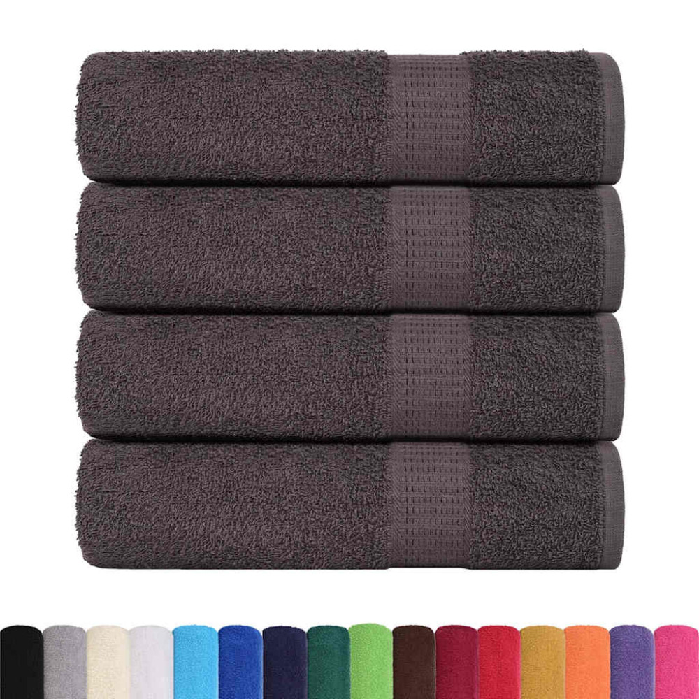 Produktbild för Badlakan FROGN 4 st antracit 100x150 cm 360 gsm