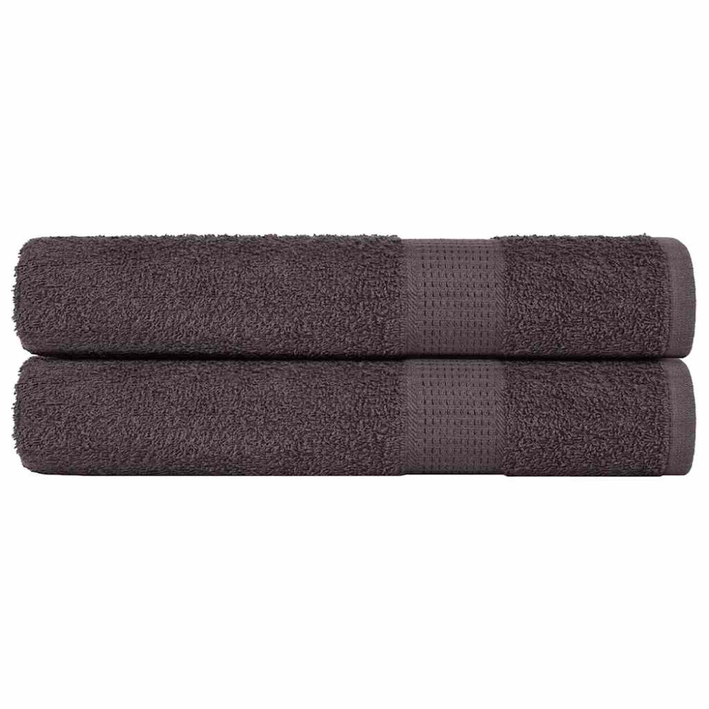 Produktbild för Bastuhanddukar FROGN 2 st antracit 80x200 cm 360 gsm