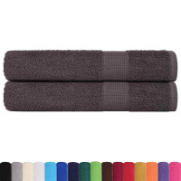 Produktbild för Bastuhanddukar FROGN 2 st antracit 80x200 cm 360 gsm