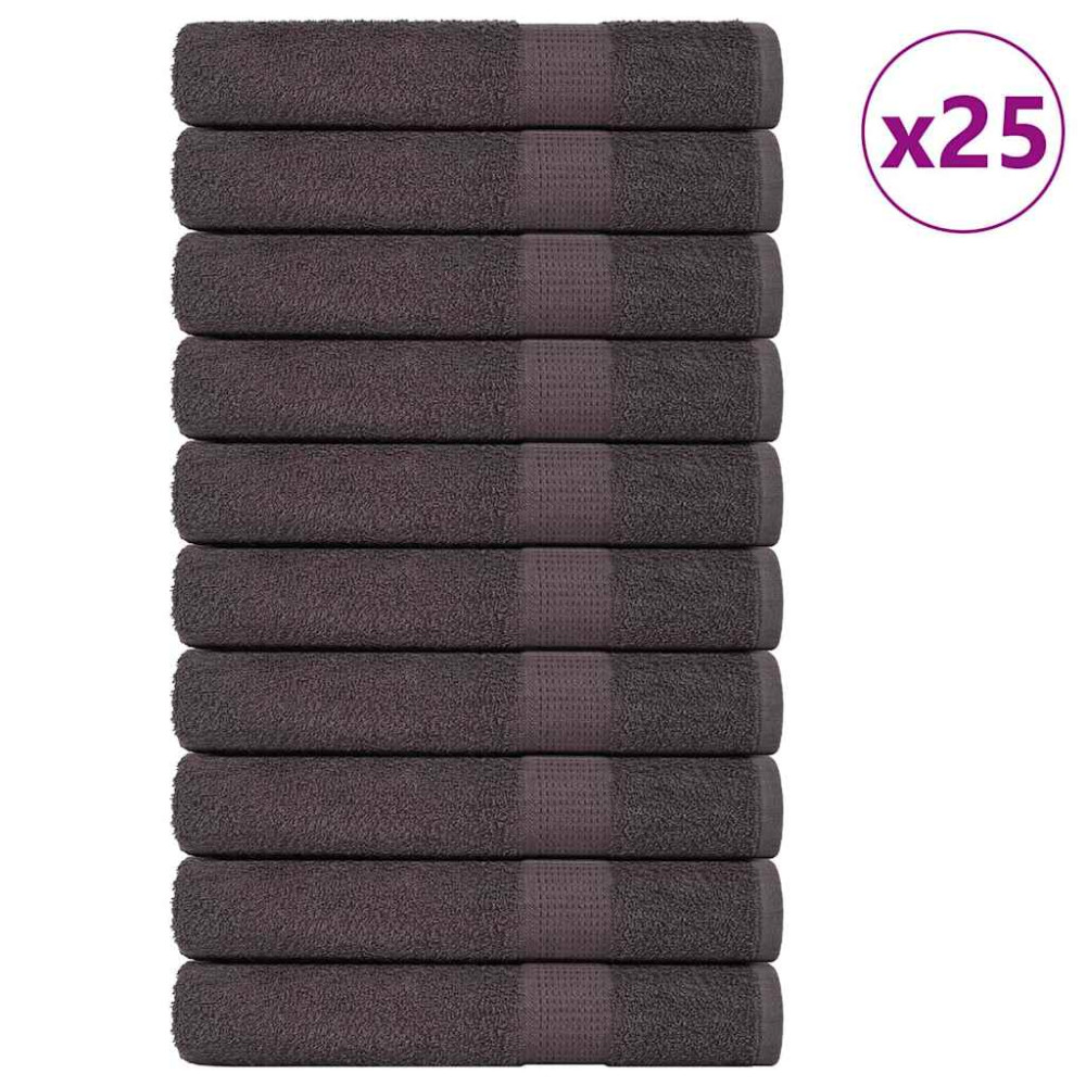Produktbild för Bastuhanddukar FROGN 25 st antracit 80x200 cm 360 gsm
