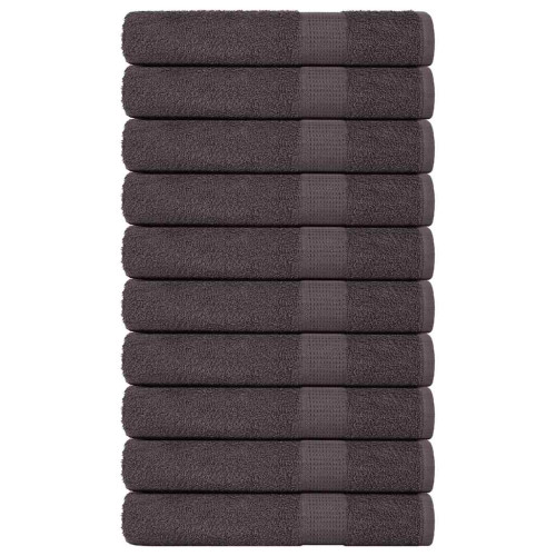 vidaXL Handdukar FROGN 10 st antracit 100x200 cm 360 gsm