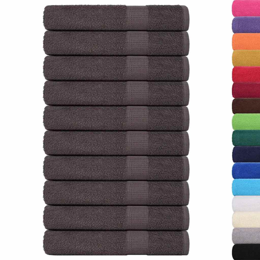 Produktbild för Handdukar FROGN 10 st antracit 100x200 cm 360 gsm