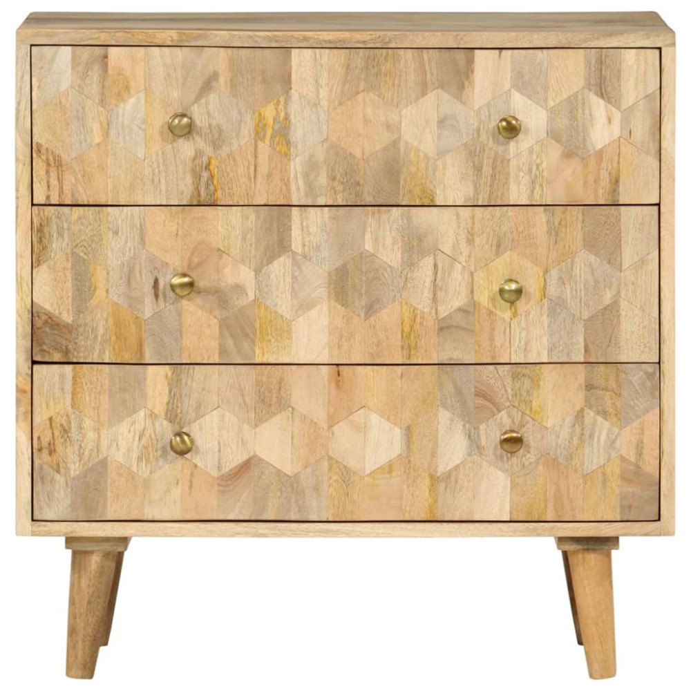 Produktbild för Byrå 70x35x70 cm massivt mangoträ