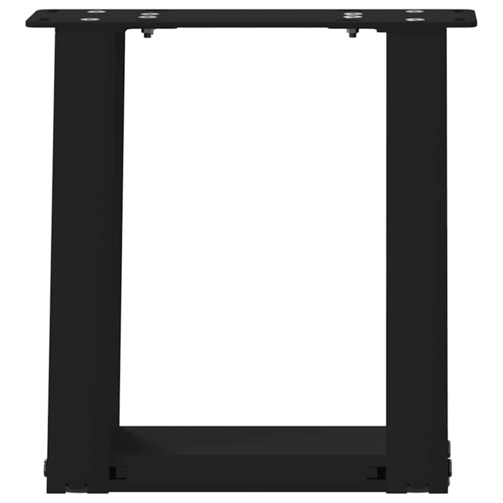 Produktbild för Soffbordsben U-formade 2 st svarta 30x(30-31) cm stål