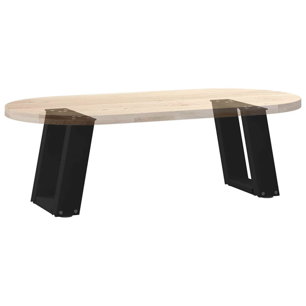 Produktbild för Soffbordsben U-formade 2 st svarta 30x(30-31) cm stål