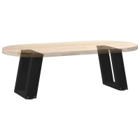 Produktbild för Soffbordsben U-formade 2 st svarta 30x(30-31) cm stål
