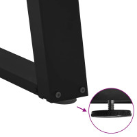 Produktbild för Soffbordsben U-formade 2 st svarta 30x(30-31) cm stål