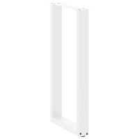 Produktbild för Barbordsben U-formade 2 st vita 50x(90-91) cm stål