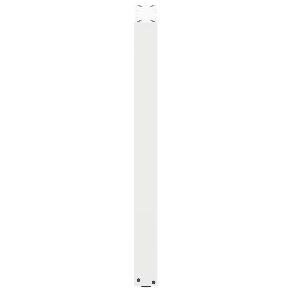 Produktbild för Barbordsben U-formade 2 st vita 50x(90-91) cm stål
