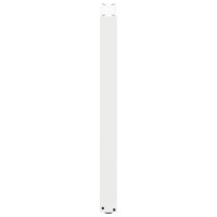 Produktbild för Barbordsben U-formade 2 st vita 50x(90-91) cm stål