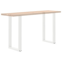 Produktbild för Barbordsben U-formade 2 st vita 50x(90-91) cm stål