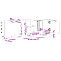 Produktbild för TV-bänk artisan ek 102x35x36,5 cm konstruerat trä