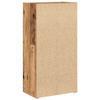 Produktbild för Bokhylla åldrat trä 40x24x77 cm konstruerat trä
