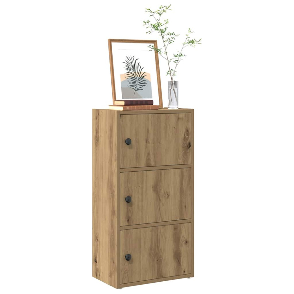 Produktbild för Bokhylla ek 40x24x77 cm konstruerat trä